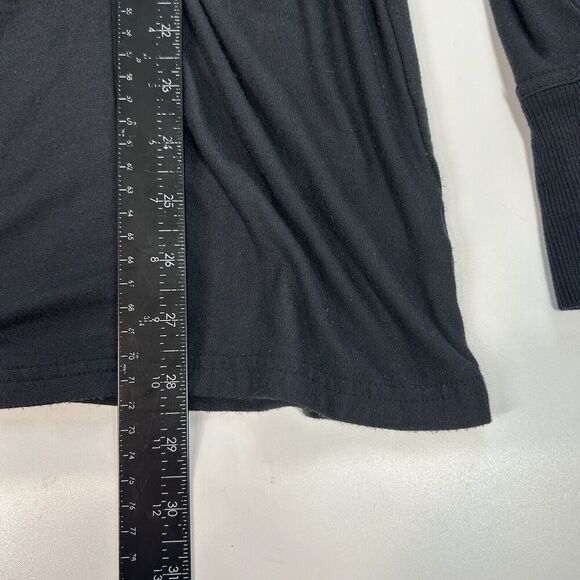 Athleta Nirvana Twist Front Sweatshirt Womens XL Black Lightweight Stretch - Picture 2 of 7